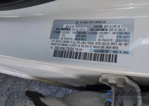 2020 Mazda Cx-5 Touring from USA, damaged, VIN JM3KFACM4L0790328